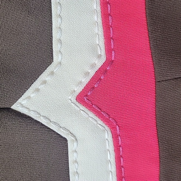 Vintage Sleeveless Dress - Brown/Red/Cream - No Tag (See Measurements) - Picture 2 of 12